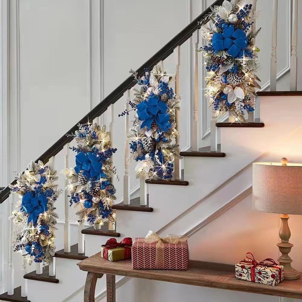 Christmas,Friendship Gifts,Thank You,Christmas Staircase Garland – Staircase Decorative Hangings